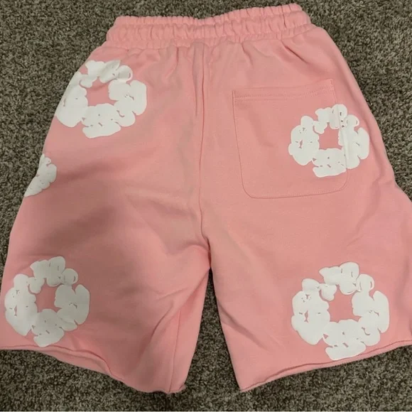 Denim tears Pink Shorts with White Cloud Print
